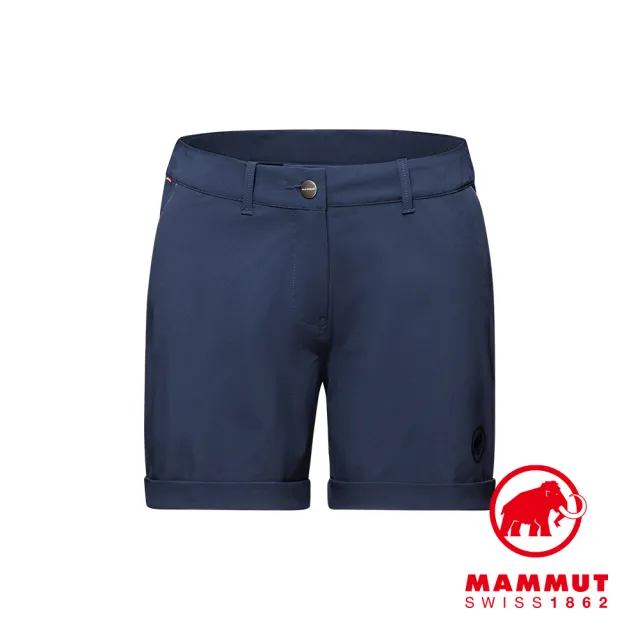 【Mammut 長毛象】Runbold Roll Cuff Shorts W 耐磨彈性機能短褲 海洋藍 女款 #1023-00700