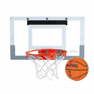 【SPALDING】小籃板 Slam Jam 小籃框 童款 透明籃板 籃框 籃網 小籃球 室內運動 紅 白(SPB561030)