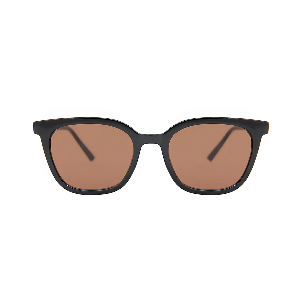 【ALEGANT】韓版復古日暮棕貓眼墨鏡/UV400太陽眼鏡(落英的山形遠眺)