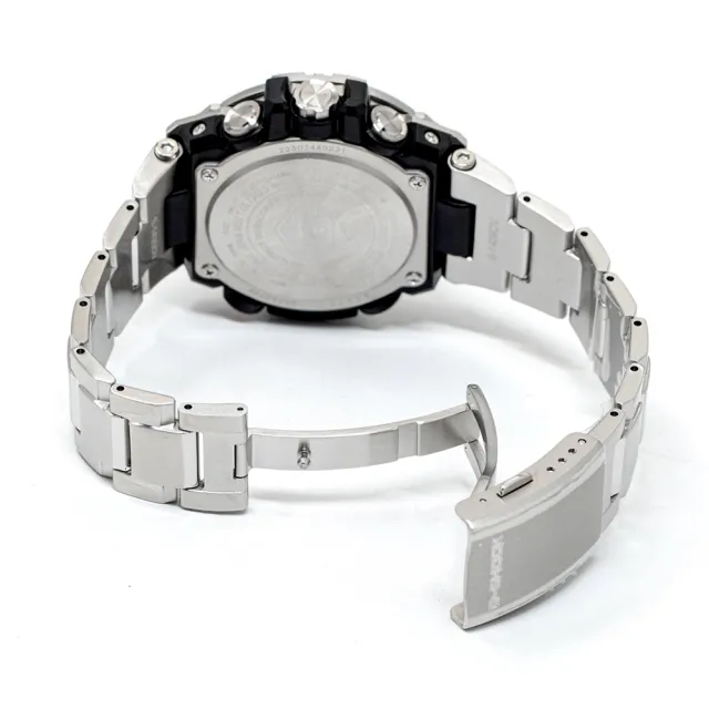 【CASIO 卡西歐】G-SHOCK 智慧藍牙連線太陽能錶(GST-B100D-1A)