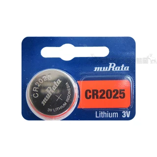 【muRata村田】CR2025 3V 鈕扣型 鋰電池-5顆入