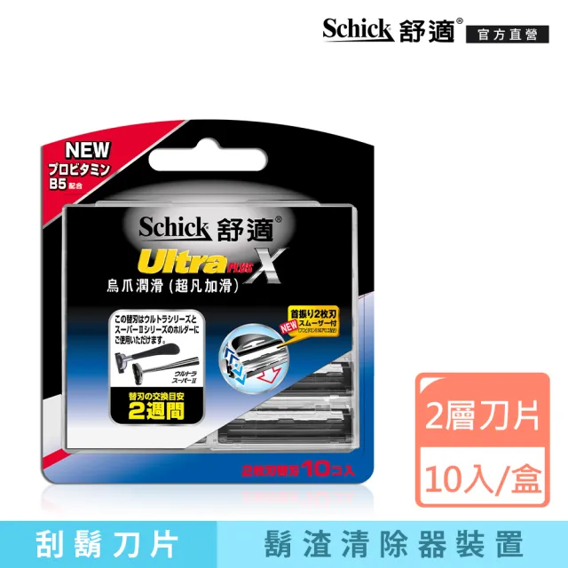 【Schick 舒適牌】新烏爪潤滑刮鬍刀片10入