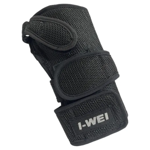 【DJ80 嚴選】I-WEI 新款保齡球舒適透氣中長型鐵片護腕(右手專用-2色供選)