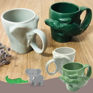 【TOMO】300ml日本立體動物厚陶杯(動物陶瓷杯 3D立體動物陶瓷杯 造型陶瓷杯/7172331)