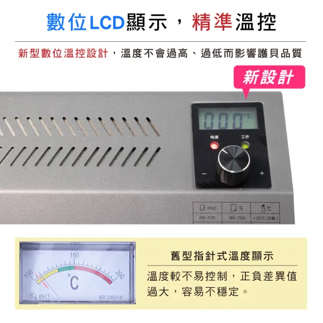 【原廠 FILUX 飛力士】A3高速專業型冷熱雙溫鐵製護貝機  LM-351HC(數位LCD精準溫控  防卡  護貝機)