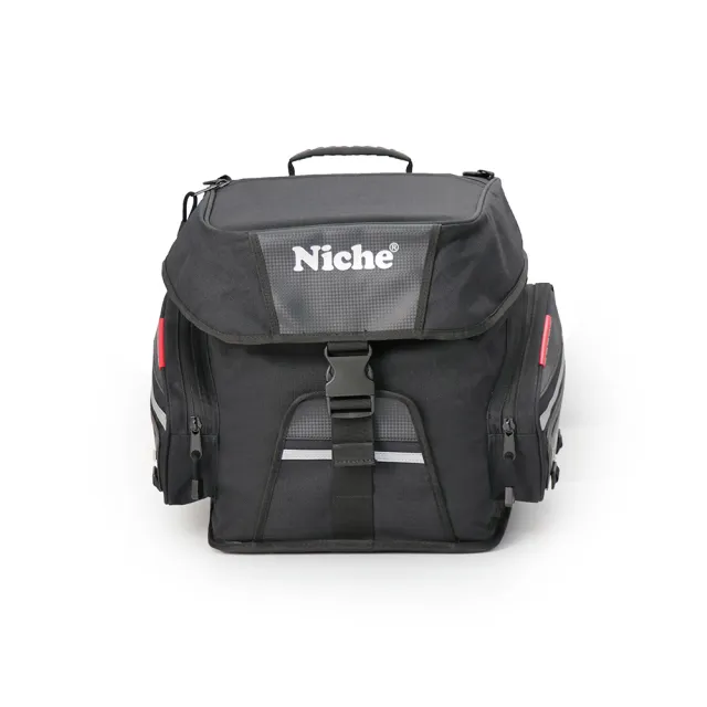 【Niche 樂奇】重機頭盔後座包 後尾袋 NMO-2215(可擴充 防水 檔車後尾包 騎士後車包 單肩背包)