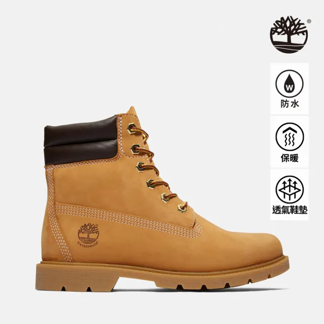 Timberland】女款小麥色Linden Woods磨砂革6吋防水靴(A161G231) - momo