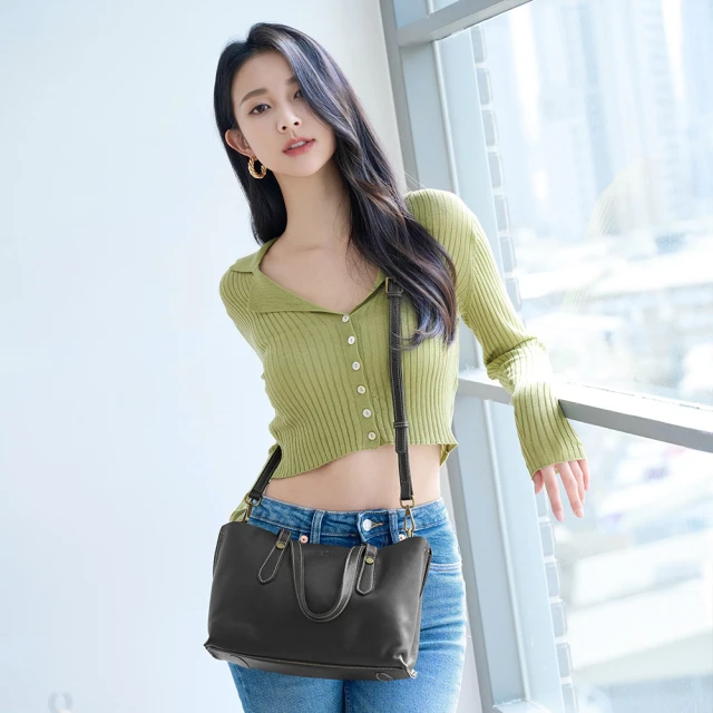 2R 手工真皮 艾碧牛皮WOC設計隨身斜背mini長夾包 經