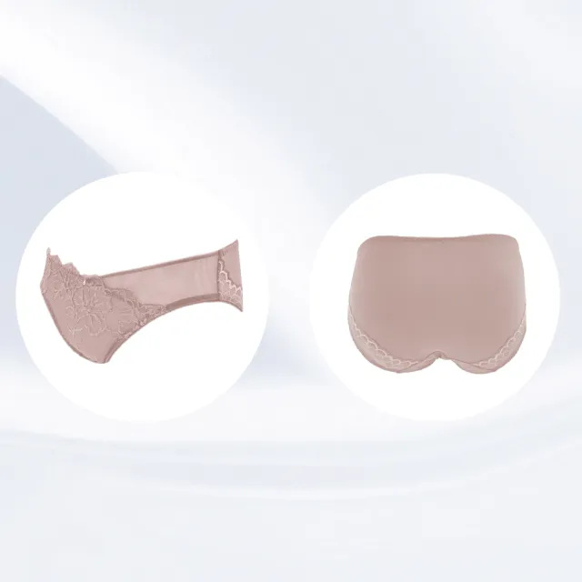 【Swear 思薇爾】撩波永生花系列M-XL蕾絲低腰三角女內褲(知性膚)