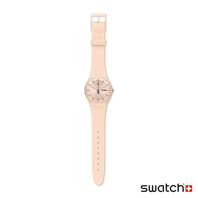 【SWATCH】ROSE REBEL 經典手錶/男錶/女錶/瑞士製造 SUOT700(41mm)