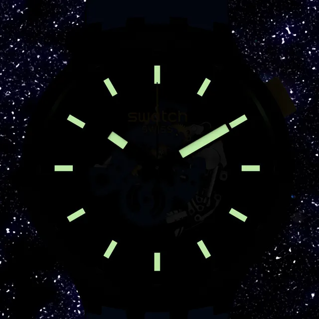 【SWATCH】BIG BOLD系列手錶 BIOCERAMICNIGHT TRIP夜遊 男錶 女錶 瑞士錶 錶(47mm)