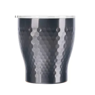 【Tiamo】真空錘紋陶瓷隨手杯230ml-鈦黑色(HE5164TBK)