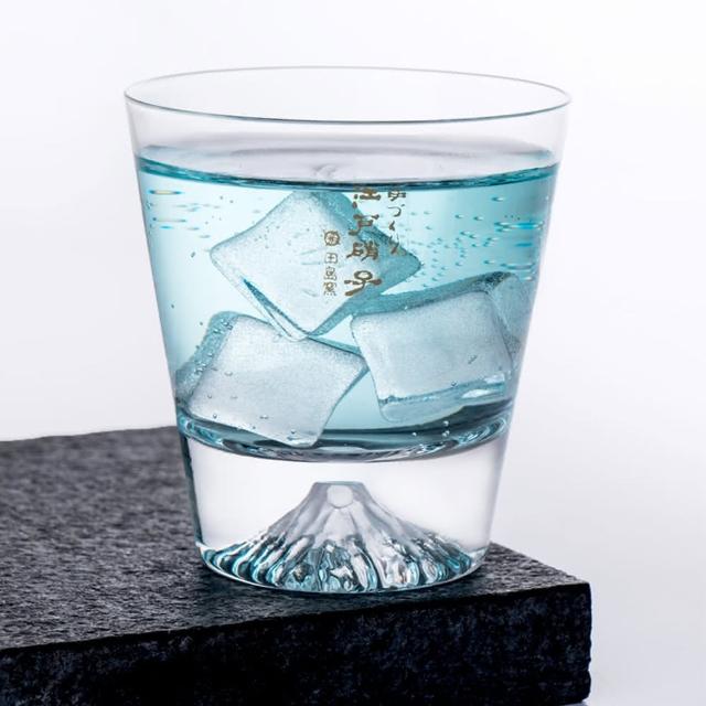 【田島硝子】日本手工吹製富士山杯 mini經典款 威士忌杯 酒杯 玻璃杯 隨飲料變色(TG20-015-MR)
