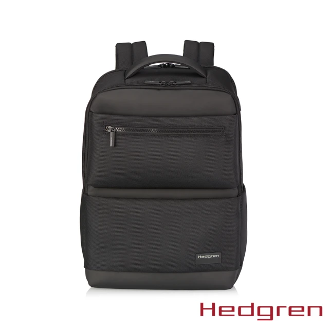 【Hedgren】NEXT商務系列 RFID防盜 15.6吋雙格層 電腦後背包(黑色)