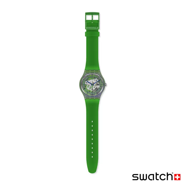 【SWATCH】New Gent 原創系列手錶SHIMMER GREEN微光 綠色 瑞士錶 錶(41mm)