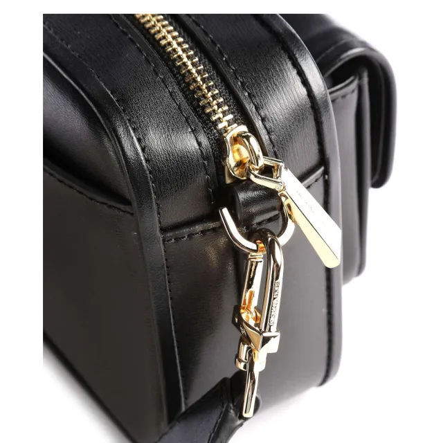 【Michael Kors】專櫃春夏新款防刮牛皮斜背/側背兩用方包(斜背包 側背包 側肩包 黑色)