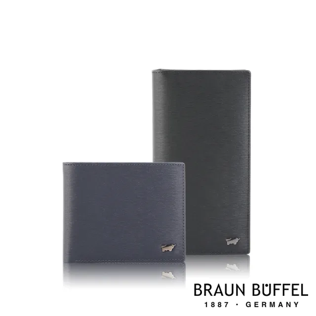 【BRAUN BUFFEL 德國小金牛】台灣總代理 波索 5卡透明窗皮夾-黑色(BF386-316-BK)