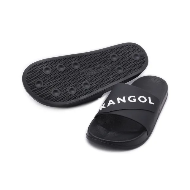 【KANGOL】袋鼠 立體LOGO運動拖鞋 黑 女鞋 6025220120