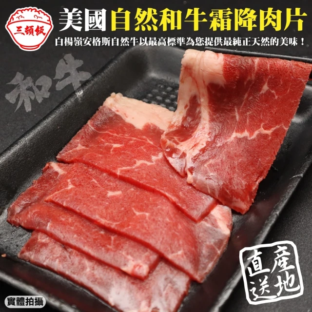 三頓飯 美國產日本級自然牛熟成霜降肉片(10盒_100g/盒)