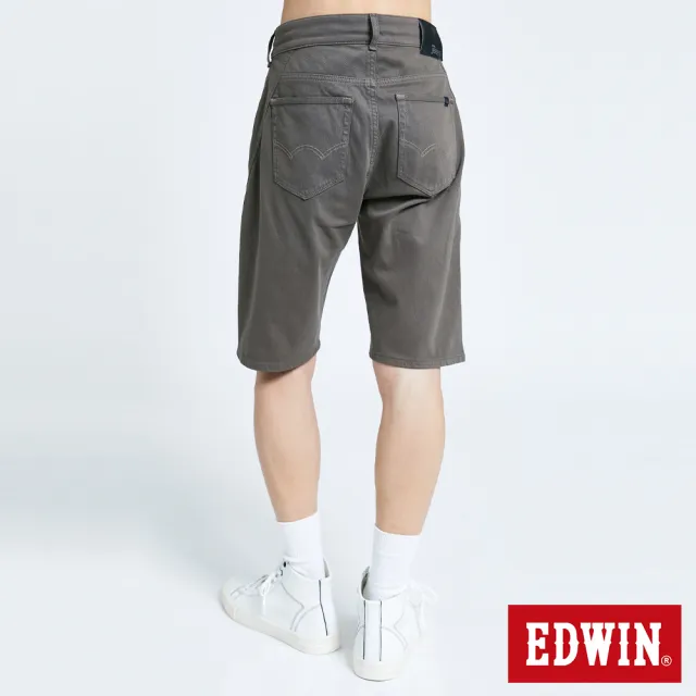 【EDWIN】男裝 大尺碼-JERSEYS迦績EJ3棉涼感牛仔短褲(中灰色)