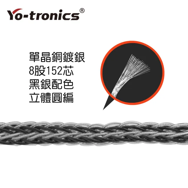 【Yo-tronics】單晶銅鍍銀 4.4耳機升級線 平衡線 OFC 鍍銀線(YTA-C414)