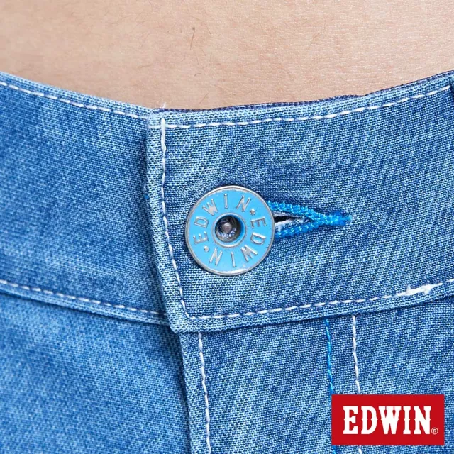 【EDWIN】男裝 大尺碼-JERSEYS迦績EJ3透氣牛仔短褲(拔淺藍)