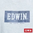 【EDWIN】男裝 人氣復刻款 丹寧LOGO長袖T恤(淺灰色)