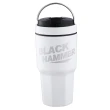 【BLACK HAMMER】買1送1 陶瓷手提旋蓋晶鑽保冰保溫冰壩杯930ml-附贈吸管(五色可選)