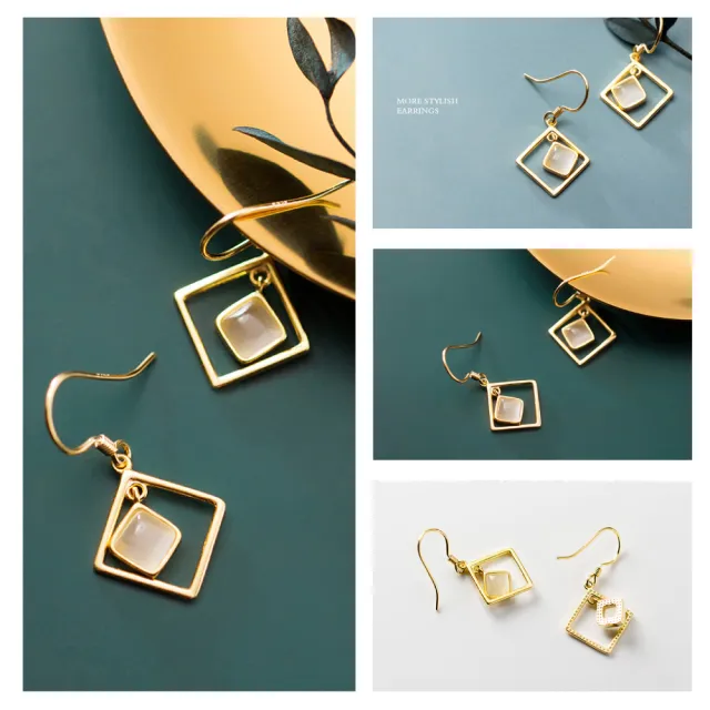 【Porabella】925純銀簡約幾何耳環  earrings