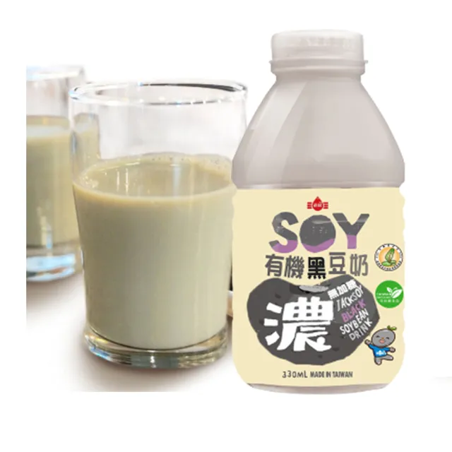 【台灣好品】無糖有機醇濃豆奶+無糖有機青仁黑豆奶(330mlX48罐組)