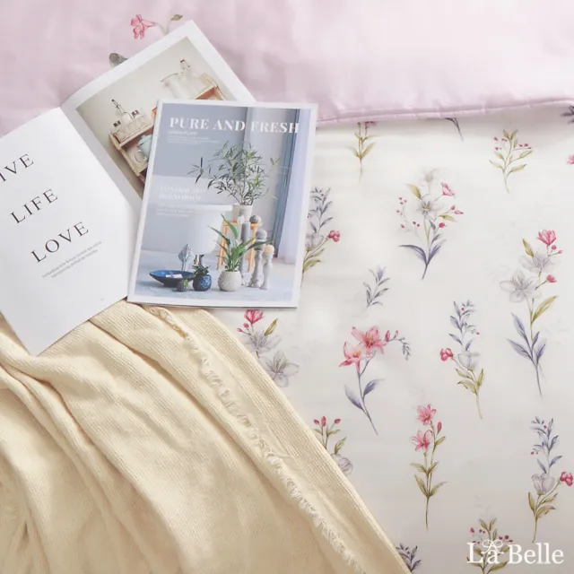 【La Belle】天絲防蹣抗菌吸濕排汗兩用被床包組-加大(多款任選)