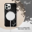 【apbs】iPhone 13 Pro Max / 13 Pro / 13 軍規防摔皮革磁吸手機殼(雷閃-黑殼)