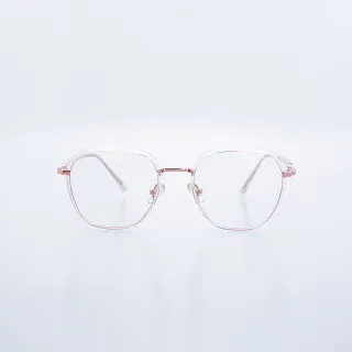 【ASLLY】S1059流光玫瑰金多邊方框濾藍光眼鏡