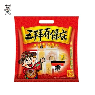 【旺旺】五拜有保庇包 225g/包(仙貝 米果 綜合米果餅乾 小包裝 全素)(中元/拜拜)