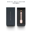 【Daniel Wellington】DW 手錶  Quadro  Rouge 20x26mm珍珠貝真皮皮革小方錶-玫瑰金(DW00100508)