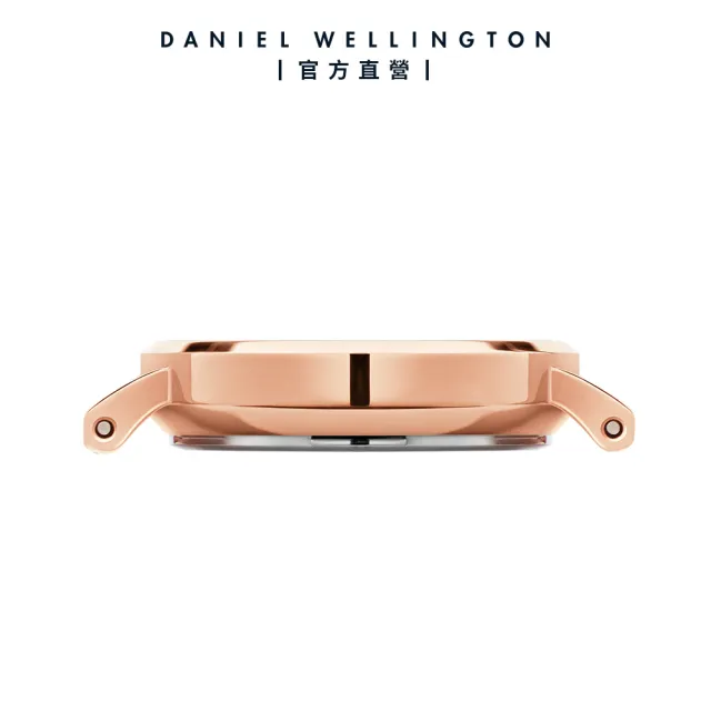 Daniel Wellington DW 手錶 Petite Melrose Pearl 28mm珍珠貝米蘭金屬錶-玫瑰金(DW00100513)
