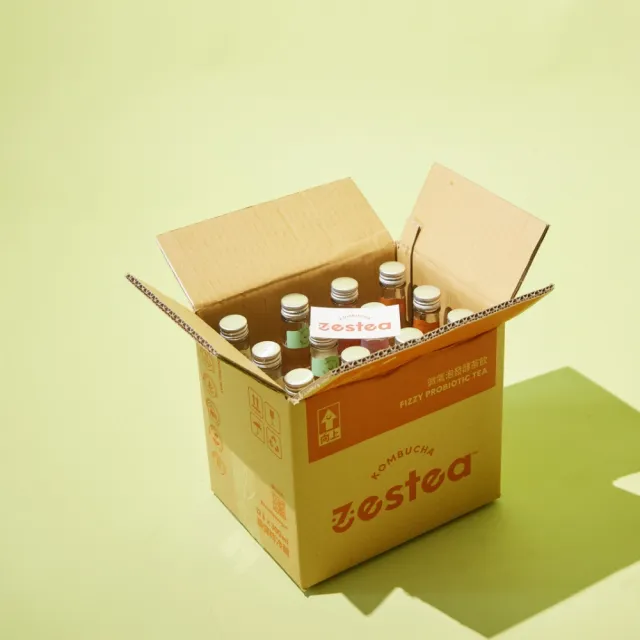 【Zestea Kombucha】生茶啤酒花康普茶 300ML*12瓶(無添加、富含益生菌)