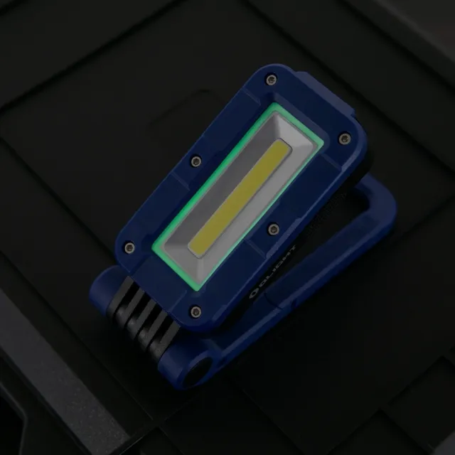 【Olight】錸特光電 SWIVEL 工作燈 限量藍色(400流明 聚光 / 泛光 雙光源 露營燈 磁吸 掛勾)
