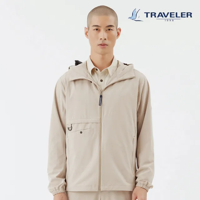 【TRAVELER 旅行者】22春夏新品-男款防蚊四面彈自體收納抗UV外套_221TR203(防曬外套/防蚊面罩)