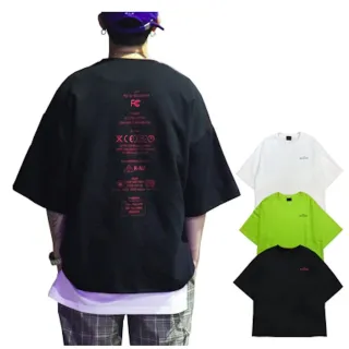 【AMERO】男女裝 圓領短袖T恤(太空棉 OVERSIZE 五分袖 高磅數 情侶裝)