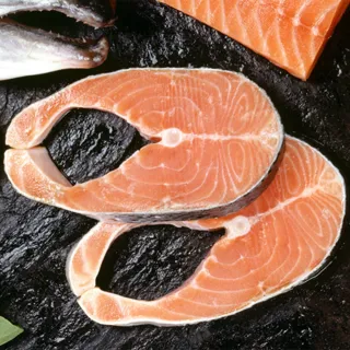 【新鮮市集】嚴選鮮切-大號鮭魚切片12片(375g/片)