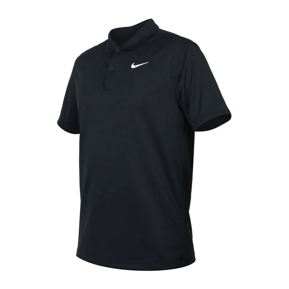 【NIKE 耐吉】男短袖POLO衫-運動 休閒 上衣 高爾夫 網球 DRI-FIT 黑白(DH0858-010)