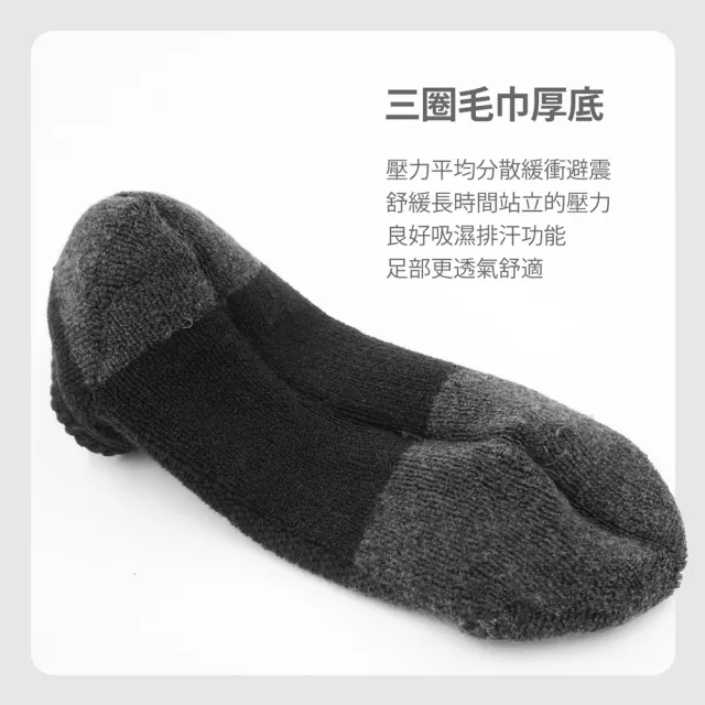 【GIAT】竹炭毛巾底運動休閒船型襪(6雙組-台灣製MIT/男女適穿)