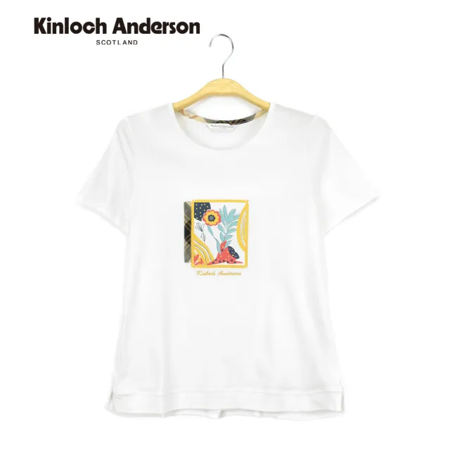 【Kinloch Anderson】圓領前印花上衣  金安德森女裝(白)