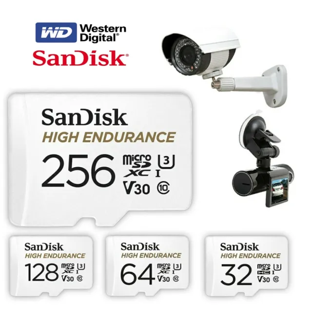 【SanDisk 晟碟】全新版256G 行車/家用安控紀錄專用4kU3記憶卡附轉卡(連續紀錄20000小時 原廠2年保固)