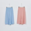 【MASTINA】腰裝飾雪紡寬版-女長褲 雪紡 藍 粉(二色/版型適中)
