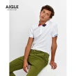 【AIGLE】男 抗UV快乾短袖POLO衫(AG-1P119A130 白色)