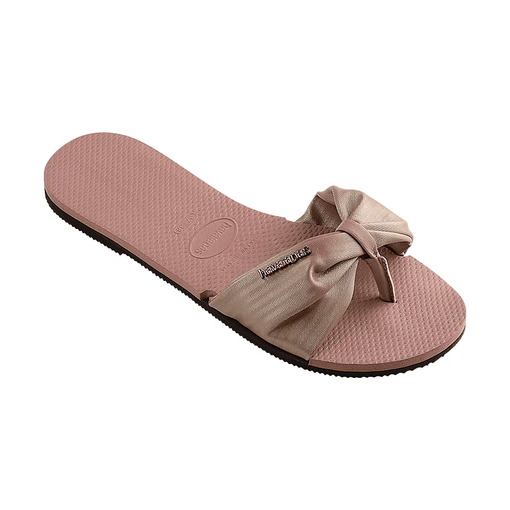 【havaianas 哈瓦仕】平底涼鞋 女鞋 拖鞋 緞面 巴西 You St Tropez Lush 番紅花 4147010-3544W(哈瓦士)