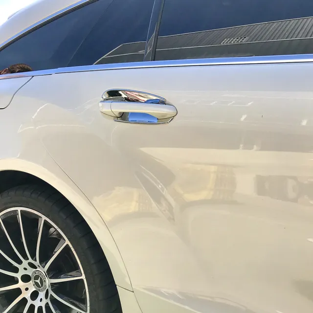 【IDFR】Benz 賓士 CLS C218 2010~2018 鍍鉻銀 車門防刮門碗內襯貼片(防刮門碗 內碗 內襯 門拉手貼片)