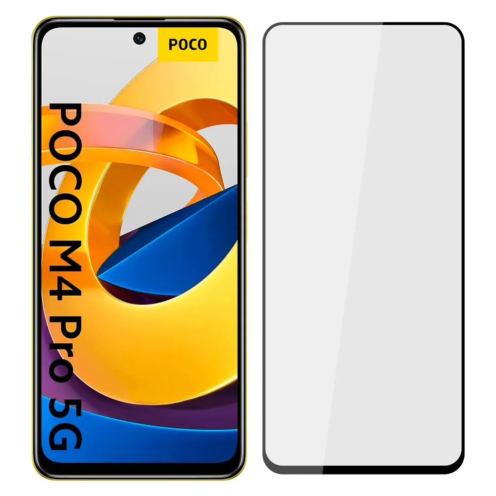 【Ayss】POCO M4 Pro 5G/6.6吋 超好貼滿版鋼化玻璃保護貼(滿膠平面滿版/9H/疏水疏油-黑)